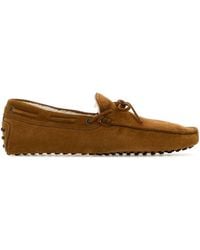 Tod's - Camel Suede Loafers - Lyst