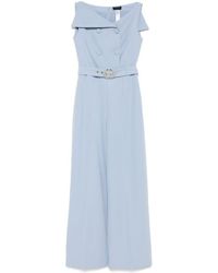 Liu Jo - Light Long Jumpsuit With Belt - Lyst
