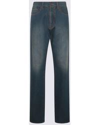Maison Margiela - Dark Cotton Denim Jeans - Lyst