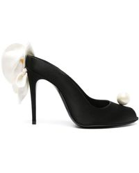 Magda Butrym - Peep Toe Mules In Satin Shoes - Lyst