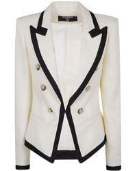 Balmain - One Button Fitted Natte Jacket - Lyst