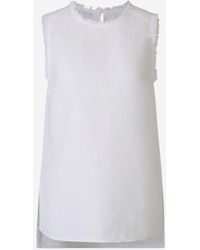 Peserico - Frayed Linen Top - Lyst