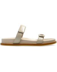 Emporio Armani Exclusive - Leather Flat Sandals - Lyst