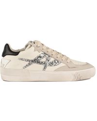 Ash - Smooth Leather And Suede Sneakers With Detailing - Lyst