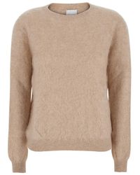 SOLOCASCMIR - Sweater With Round Neck And Ribbed Trims - Lyst