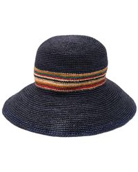 Paul Smith - Contrast-Panel Straw Hat - Lyst