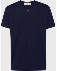 Vivienne Westwood - Navy Blue Cotton T-shirt - Lyst