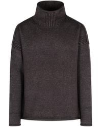 Acne Studios - Dark Cotton Blend Turtleneck Sweater - Lyst
