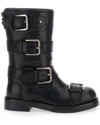 Dolce & Gabbana - Ankle Boots With All-Over Buckles - Lyst