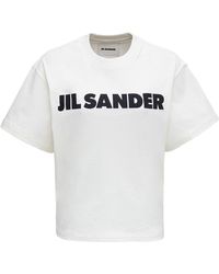 Jil Sander - Cotton T-Shirt With Logo Print - Lyst