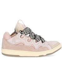 Lanvin - Curb Leather Sneakers - Lyst