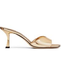 Jimmy Choo - Metallic Leather Sky 70 Sandals Shoes - Lyst