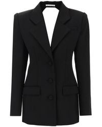Area - Blazer Dress With Cut Out And Crystals - Lyst
