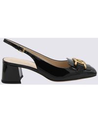 Tod's - Black Leather Kate Slingback Pumps - Lyst