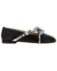 Mach & Mach - 'Crystal Studs' Ballet Flats - Lyst