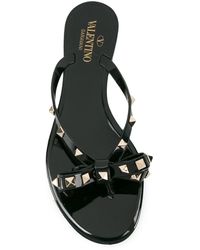 valentino flip flops black