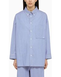 DARKPARK - Blue/white Striped Button-down Shirt - Lyst