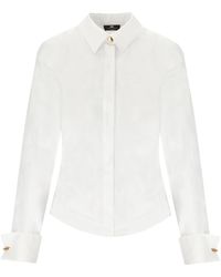 Elisabetta Franchi - White Shirt With Logo - Lyst