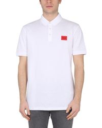 HUGO - Polo With Logo Patch - Lyst