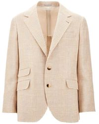 Brunello Cucinelli - Suit-Type Linen Jacket - Lyst