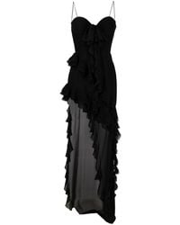 Alessandra Rich - Frilled Side Slit Gown - Lyst