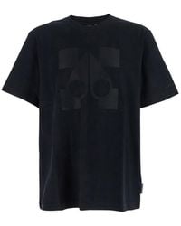 Moose Knuckles - 'Finchley' Crewneck T-Shirt With Maxi Logo On The Front And Logo Lettering On The Sleeve - Lyst