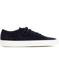 Common Projects - Achilles In Waxed Suede Sneakers Shoes - Lyst
