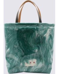 Marni - Emerald Green Faux Fur-leather Blend Tote Bag - Lyst