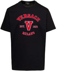 Versace - Varsity Logo T-shirt - Lyst