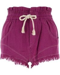 Isabel Marant - Tyrian Purple Silk Talapiz Shorts - Lyst