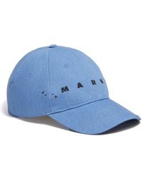 Marni - Cotton Denim Baseball Cap - Lyst