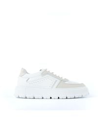 COPENHAGEN - Two-tone Leather Sneakers With Beige Details - Lyst