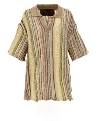 VITELLI - Jacquard Knit Polo Shirt - Lyst