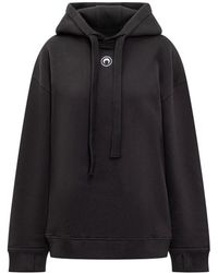 Marine Serre - Printed Fleece Hoodie - Lyst