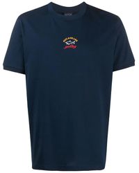 Paul & Shark - Crew Neck Logo Print T-Shirt - Lyst