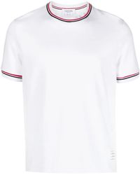 Thom Browne - Crew-Neck T-Shirt With Application - Lyst