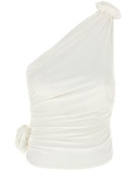 Magda Butrym - One-Shoulder Top With 3D Floral Applications - Lyst