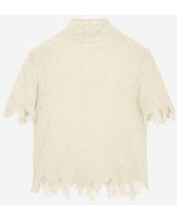 McQueen - Silk Lace Top - Lyst