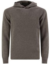 Tagliatore - Virgin Wool Sweater With Hood - Lyst
