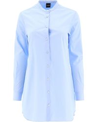 Aspesi Mandarin Collar Shirt - Blue