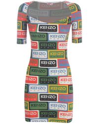 KENZO - Mini Dress " Labels" - Lyst