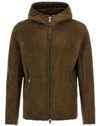 Giorgio Brato - Shearling Hooded Jacket - Lyst