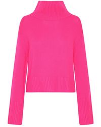 Lisa Yang - Fuchsia Cashmere Fleur Turtleneck Sweater - Lyst