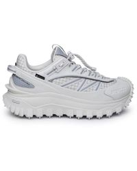 Moncler - White Leather Blend Sneakers - Lyst