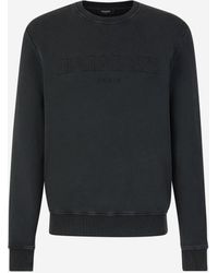 Balmain - Cotton Sweatshirt Without Hood Logo - Lyst