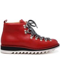 Fracap - Red Leather M120 Boots - Lyst
