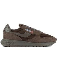 Autry - Reelwind Low Nylon And Suede Sneakers Morel - Lyst