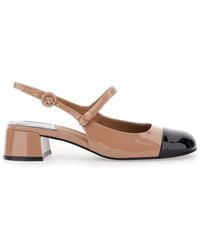 Jeffrey Campbell - 'Cou-Cou' Slingback Pumps With Low Block Heel And Contrasting Toe - Lyst