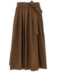Weekend by Maxmara Zarda Wide Taffeta Skirt in Blue | Lyst