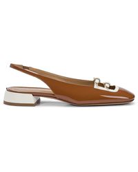 A.Bocca - Patent Leather Slingback With Heart Buckles - Lyst
